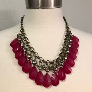 Pink statement necklace